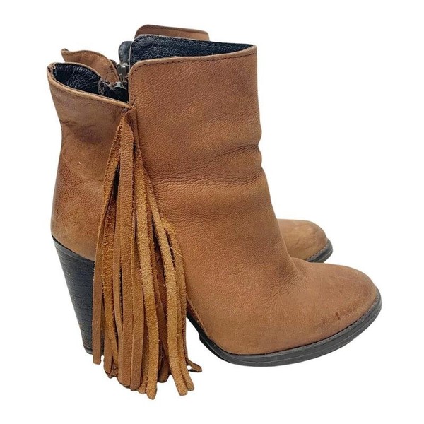 Women Steve Madden Boots Brown Leather 38 #NVTO
