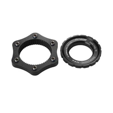 Black Center Lock to 6-Bolt Rotor Adapter for Hubs - Lightweight, Durable