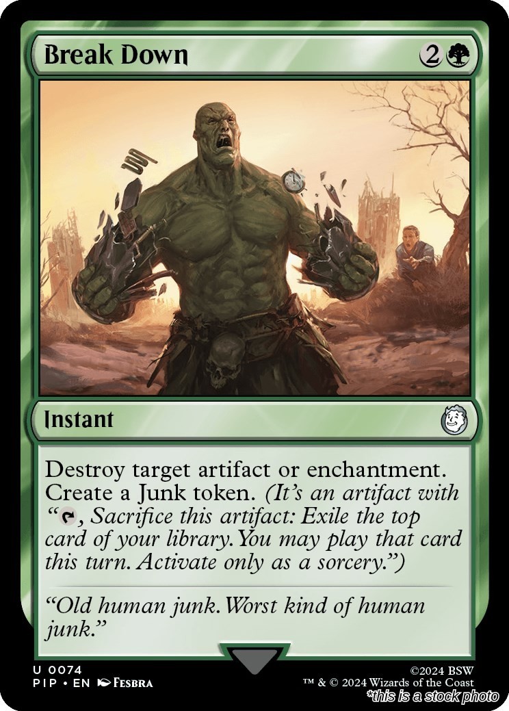 Break Down PIP 74 MTG Universes Beyond: Fallout Uncommon EN NM