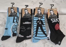 Elvis Presley Official Merch 2025 Novelty Adult Crew Socks US 7-12 NWT, 4 Pairs