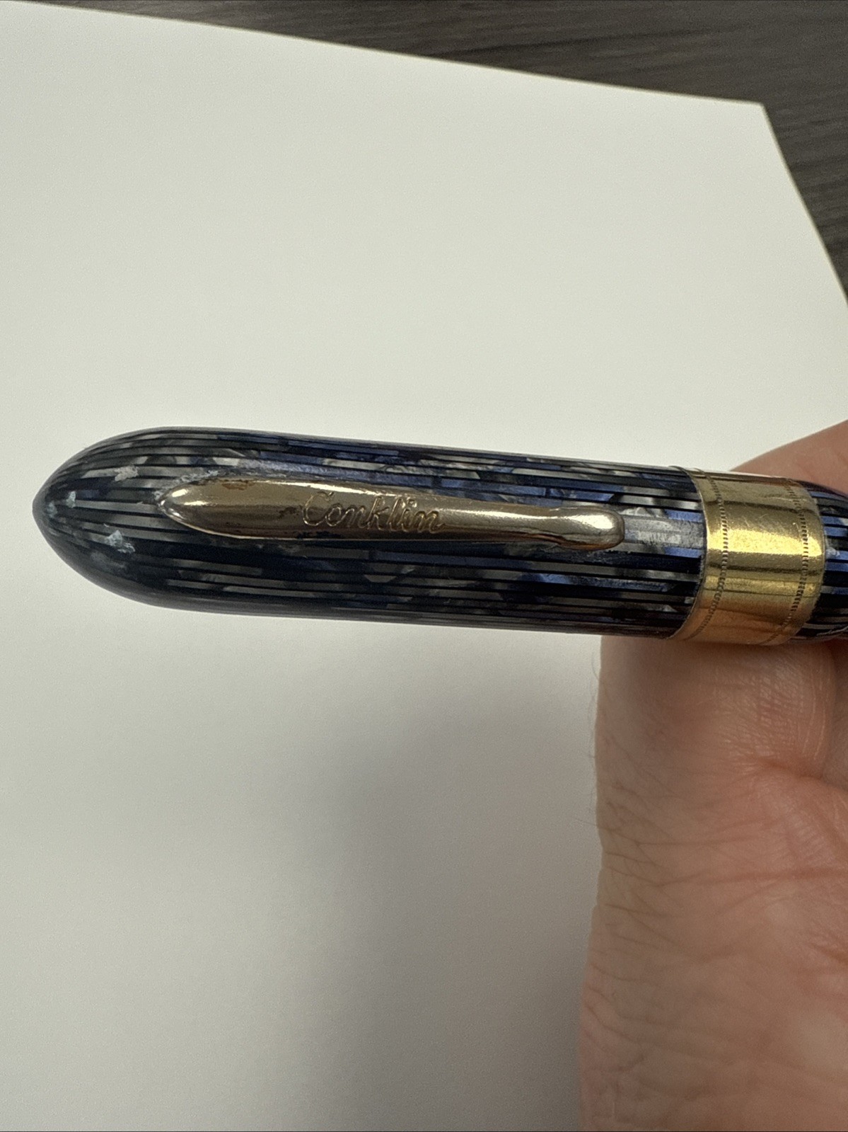 Vintage Opalescent Blue Conklin Fountain Pen