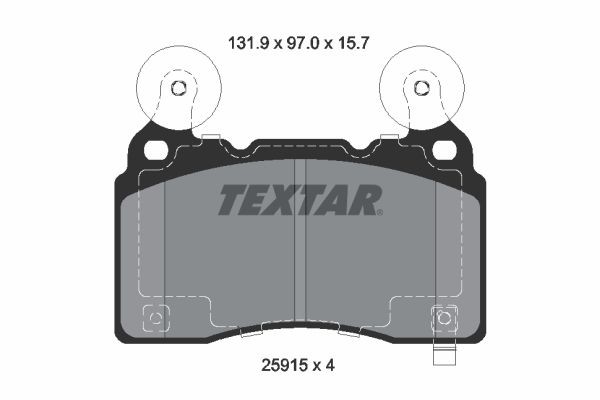 Front Brake Pad Set Fits Cadillac Chevrolet Textar 2591501 1 Year Warranty