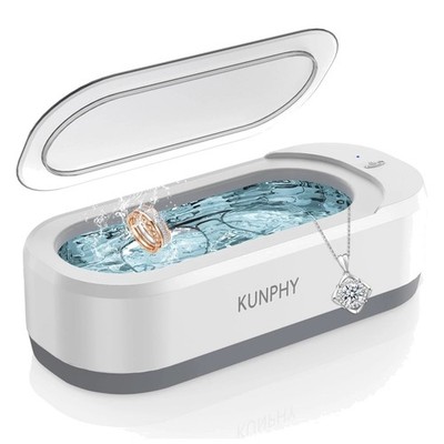 Compact White Jewelry Cleaner with One-Touch Operation