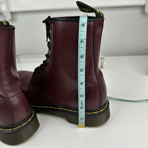 Stivali da combattimento Dr Martens 1460 donna sangue di bue bordeaux classici in pelle retrò US 10 - Foto 21 di 21