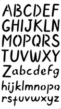 Really Great Stencils, Alphabet 9 Stencil, 4x6.7", Letters, Art Nouveau