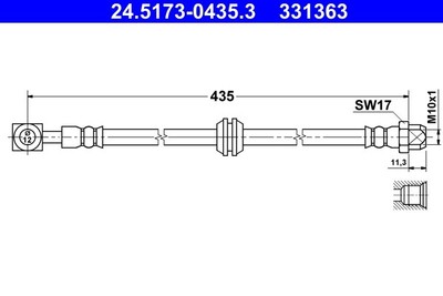 ATE 24.5173-0435.3 Bremsschlauch für Mini