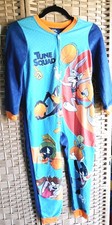 Space Jam Boys Pajamas Union Suit One Piece Tune Squad Size 6/7 Bugs Bunny Taz