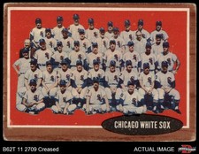 1962 Topps #113 White Sox Team Normal Tint COMMON VARIATION 1 - POOR