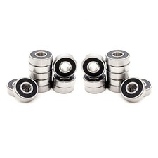 608-2RS 8x22x7mm Skateboard Bearings, Deep Groove Ball Bearing Double Rubber ...