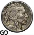 1913-D Buffalo Nickel Type 2, Full Horn, Tough Date