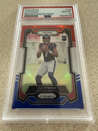 2023 Prizm CJ Stroud Red/White/Blue Prizm Rookie PSA 10 #339