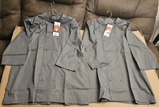 NWT 2-Chef Works Morocco Chefs Coats Mens Size XLarge 3/4 Sleeve Gray
