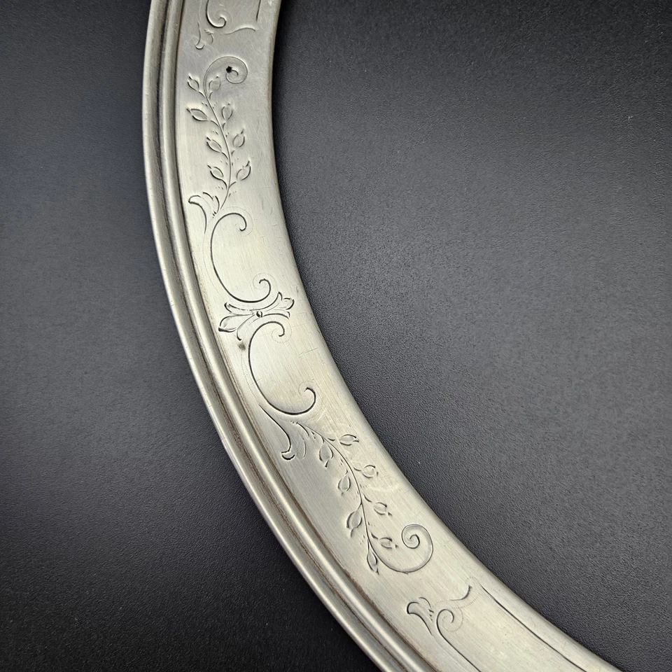 "Antiguo borde de plata de ley Shreve & Co 11 7/8"" - 180 g - San Francisco leer" Foto 2 de 4