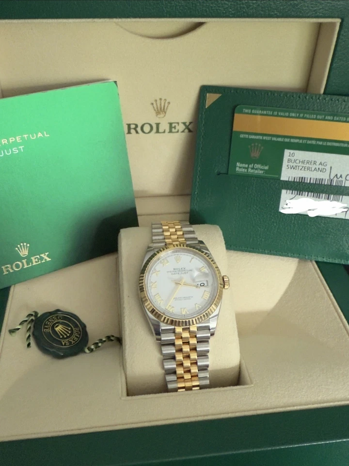 Rolex Datejust 36 - 126233 - 2019 acero y oro - esfera romana blanca estriada jubileo Foto 2 de 4