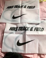 Nike Track  Field Drawstring Tote Carry Shoe Dust Bag White Black 11.5 x 16.5