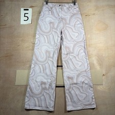 Aritzia Wilfred Free Vera Pants Women s 4 26x28 Pink Soft Swirls Neutral Print