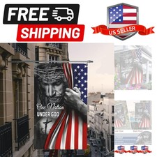 Christian American Flag 3x5 ft with Jesus - One Nation Under God, Double Side...
