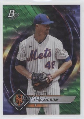 2022 Bowman Platinum Green Icy Foil 8/99 Jacob deGrom #42 fm0