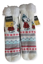 Lot Of 2 - Peanuts Slipper Socks With Woodstock One Size Fits Most