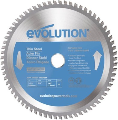 Sägeblatt für Stahl Evolution Circular Saw Blade 185 x 20 mm x 68 T185TCT68CS