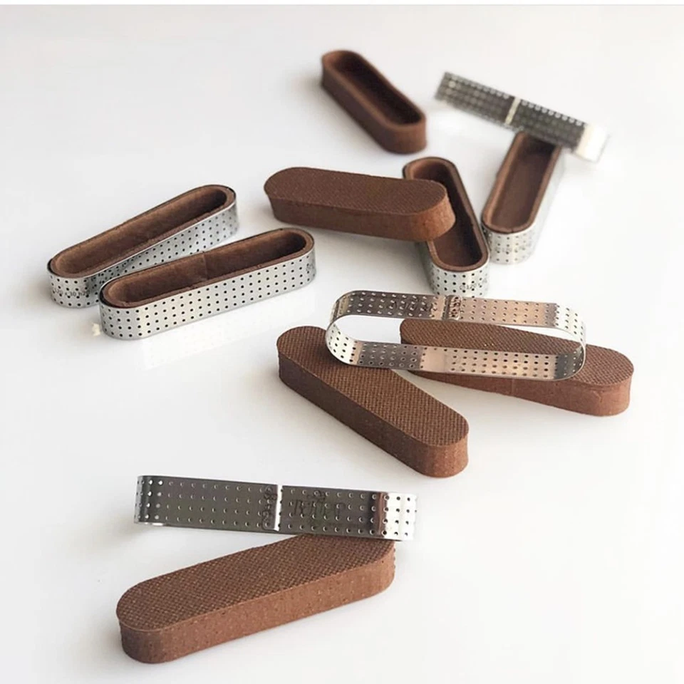 Muffa ovale da 2 pezzi Pratica mousse da dessert in acciaio inossidabile Torta - Immagine 2 di 4