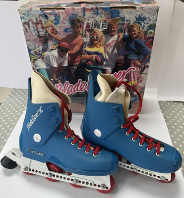 RARE Rollerblade BladeRunner Inline Skates Original 80 s UK sz 10.5 OVP