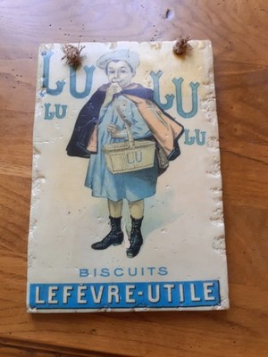 Seltenes Werbeschild aus Resin ''Kleiner Schüler von LU''
