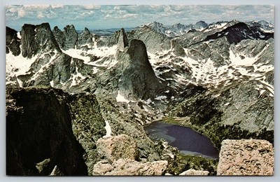 Wyoming Wind River Range Cirque of Towers Lonesome Lake Mitchell Peak Postcard