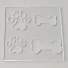 4 in1 Print Dog Bone/Paw Router Template for Woodworking 1/4'' Thick DIY... 