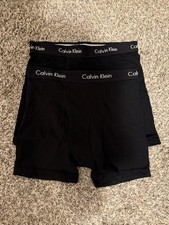 Calvin Klein Cotton Stretch Men's Boxer Briefs - Black, Size M, Pack of 2 NWOT