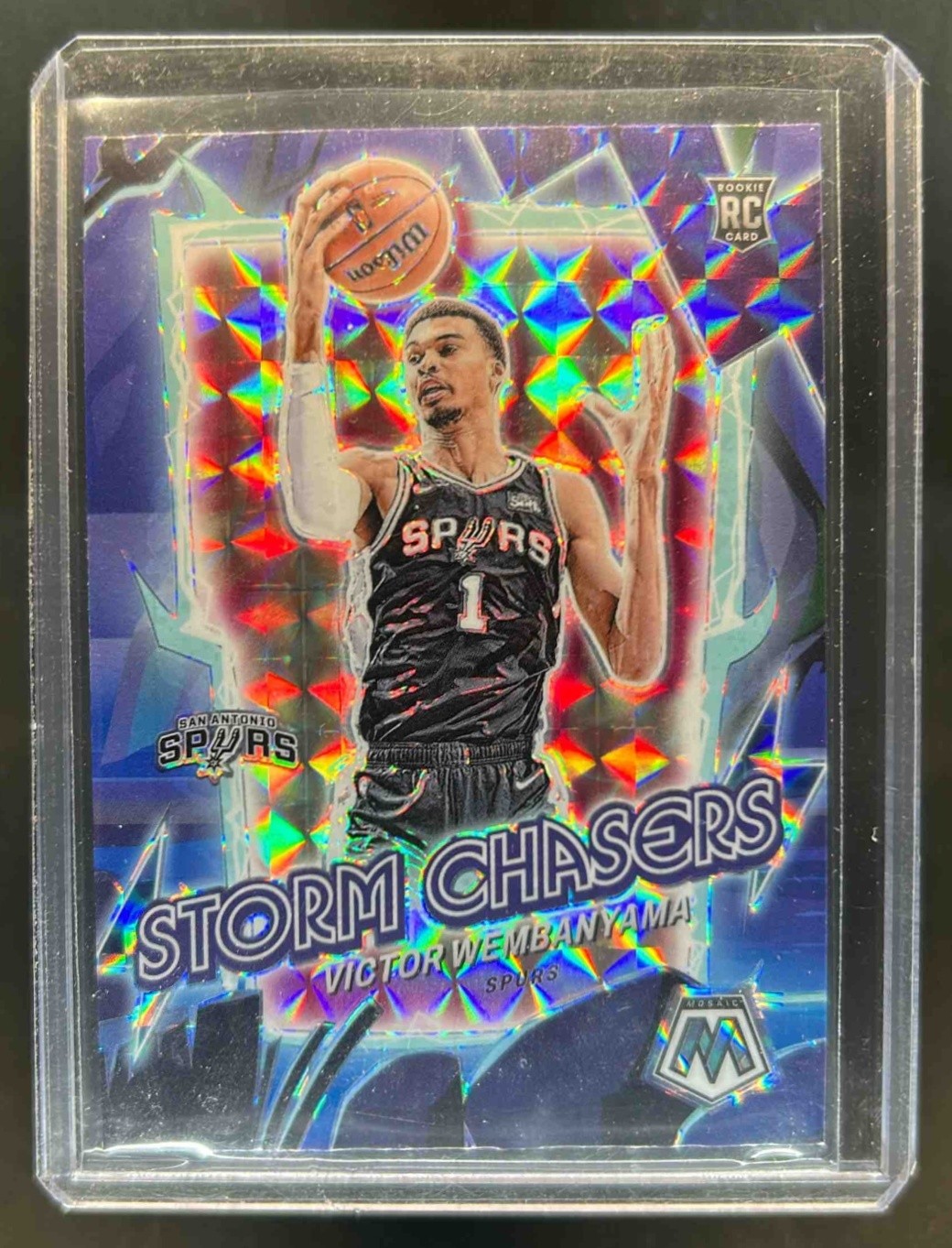 2023-24 Mosaic Victor Wembanyama Storm Chasers RC Rookie #3 Spurs