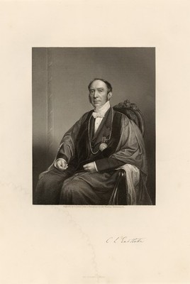 Antiker Portrait Druck - Charles Lock Eastlake - National Gallery - Pfund - Watkins - 1860
