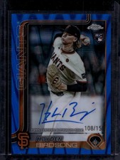 2025 Topps Chrome Hayden Birdsong Autographs Blue Raywave #/150