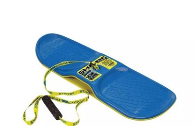 Airhead Snow Skate Shred Sled Snowboard W/Handle (Blue/Yellow) 27.7'' x 9 '' New