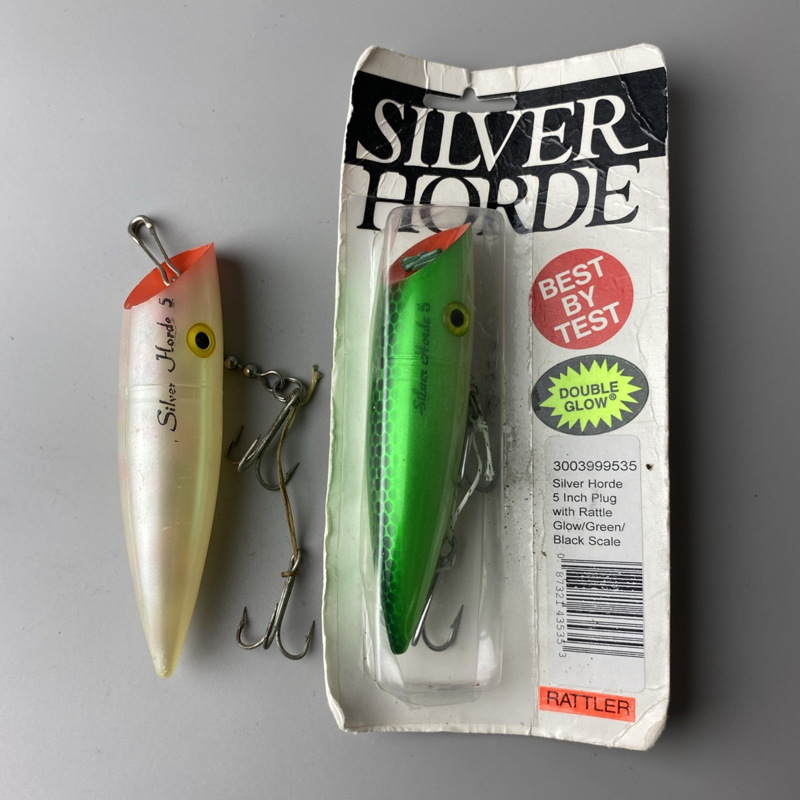 Silver Horde 5" Double Glow & Mother Of Pearl Salmon Plugs - Image 1