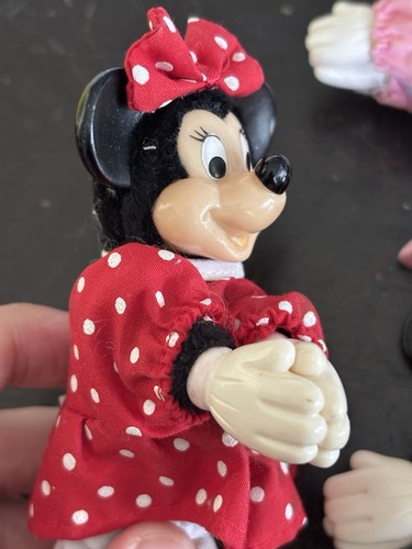 Vintage Mickey Mouse Minnie Donald 4" Toy Figure Clip-On Gripper Hugger Display - Picture 6 of 9