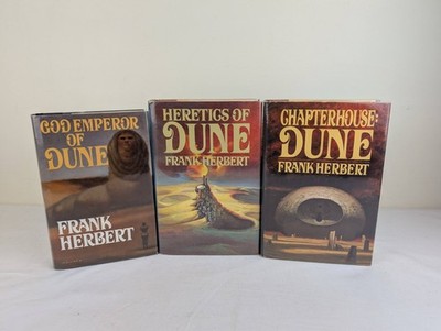 Dune: God Emperor, Heretics, Chapterhouse by Frank Herbert 1981 Hardcover
