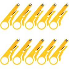 10xPlastic Strip Data Cable Wire Punch Down Cutter Stripper Manual Pliers Tool-c