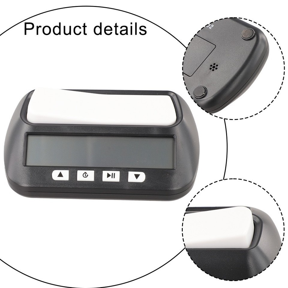 Countdown Stopwatch Digital Chess Timer Game Tournament Timer Compact ...