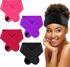 4 Pieces Satin Hair Wrap Scarf Satin Headband for Black Womens Hair Adjustab