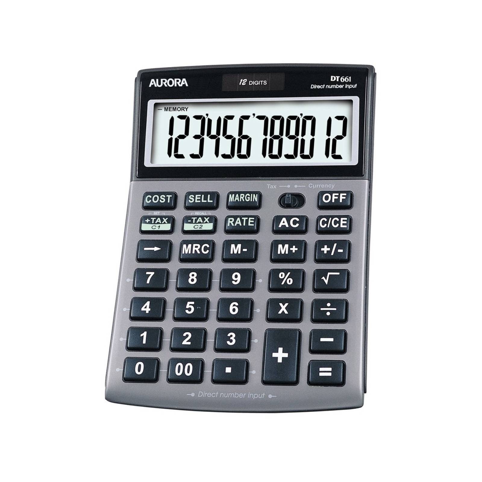 Aurora DT661 Desktop Calculator Silver