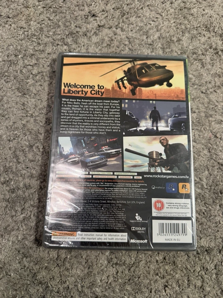 Grand Theft Auto IV 4 Xbox 360 Classics Edition 2009 Release UK PAL NEW & SEALED - Image 4 of 4