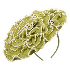 Lace Head Flower Wedding Hair Headband Lady Fascinators Church Hats for Women