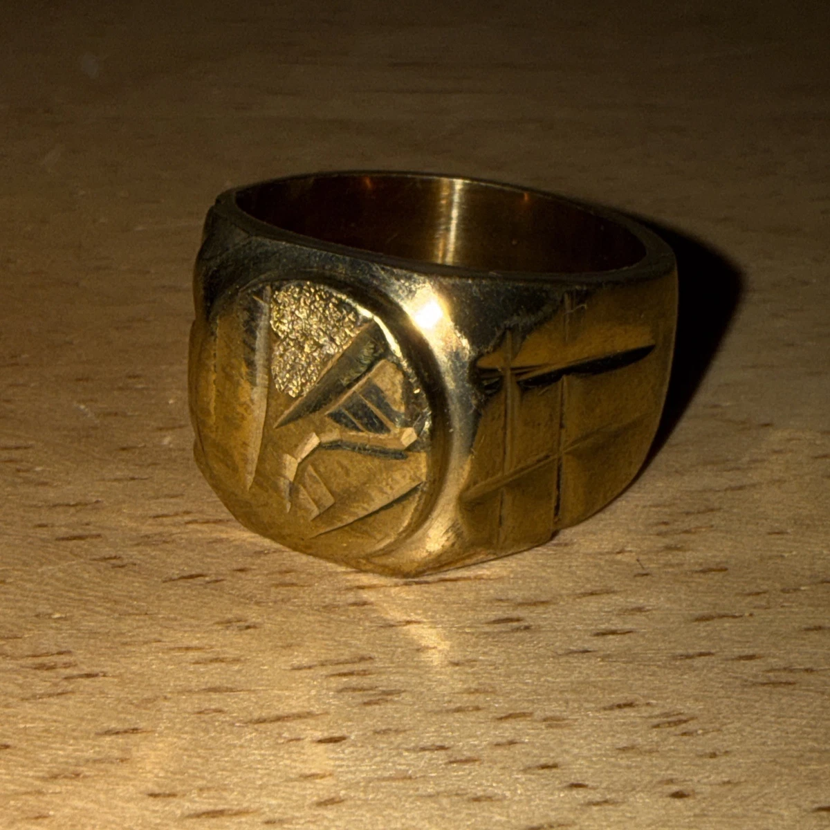 Brass Signet Rings for Men for sale | eBay