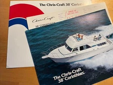 Chris Craft 1977 Vintage Corinthian 38 Yacht Brochure Package With Spec Sheet