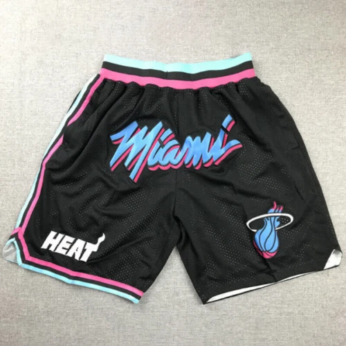 City Edition Miami Heat Swingman Basketball Shorts Stitched Black