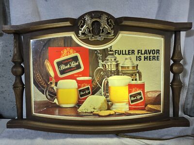 CARLING BLACK LABEL BEER LIGHT UP SIGN 18'' x 25  FULLER FLAVOR IS HERE