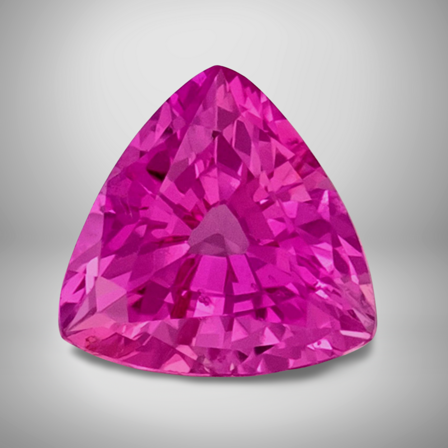 Pink Sapphire Trillion Cut Gemstone 0.60 Cts - 6 mm Lustrous Loose Gem