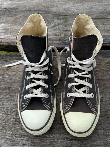 Vintage 80s 90s Converse Chuck Talor Black size 6 made in USA - Picture 3 of 7