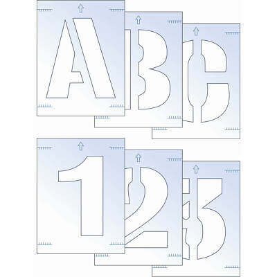 Scan Buchstaben und Zahlen Schablonen Set 100 mm